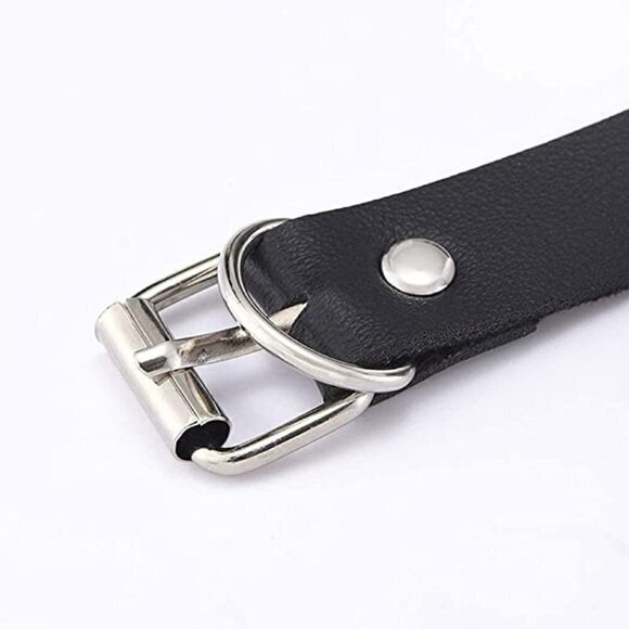 Blk Layered Punk Waist Chain Belt Leather Body Jewelry Bondage BDSM NWT - Picture 6 of 10